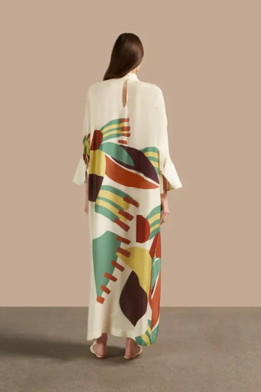 Bananeira High-Collar Long Dress