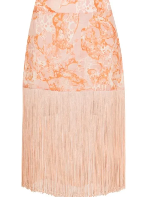 Bulles De Mer Mini Skirt With Fringes