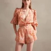 Bulles De Mer Puff Sleeve Playsuit