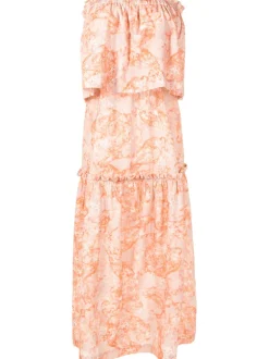 Bulles De Mer Ruffled Long Dress