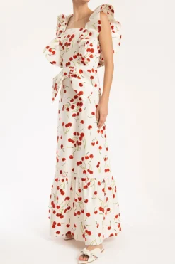 Cherry Bomb Ruffled Long Dress