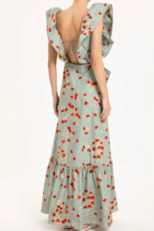 Cherry Bomb Ruffled Long Dress