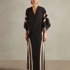 Cotton Chambray Long Kaftan With Sash