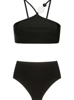 Deco Solid High-Waisted Bikini