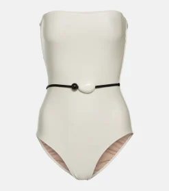 Deco Solid Strapless Swimsuit