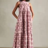 Exotic Coral Long Dress