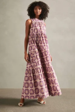 Exotic Coral Long Dress