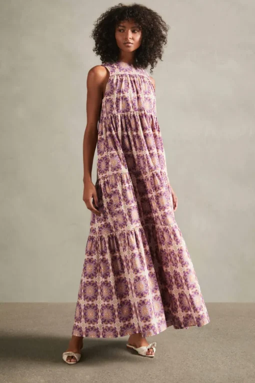 Exotic Coral Long Dress