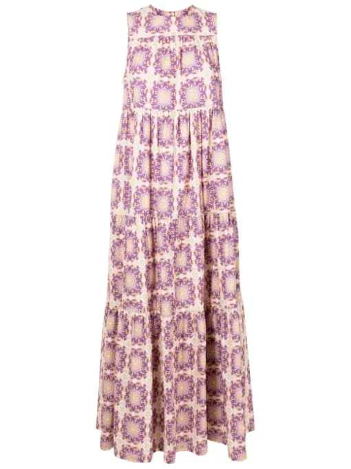 Exotic Coral Long Dress