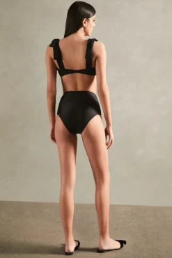 Fiore Solid Hot Pants Bikini With Straps