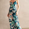 Flower Power Halterneck Long Dress