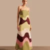 Giardino Solid Strapless Long Dress