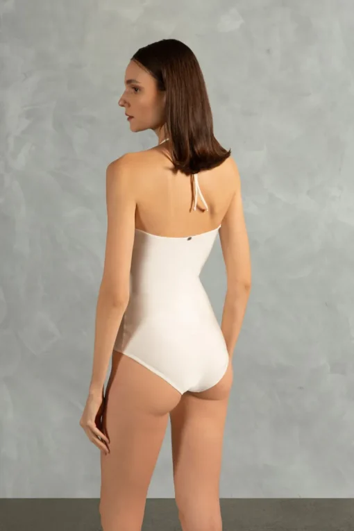 Golden Age Solid Halterneck Swimsuit