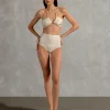 Golden Age Solid High-Waisted Bikini