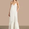 Golden Age Solid Straps Long Dress