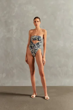 Hera High-Leg Strapless Swimsuit