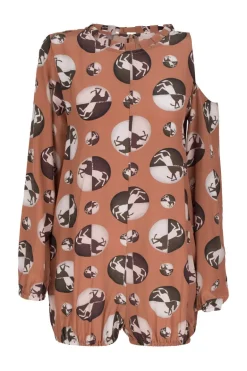 Horse Pois One-shoulder Playsuit