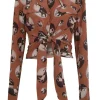 Horse Pois Shirt With Knot