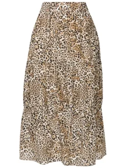 Leopard Frilled Skirt
