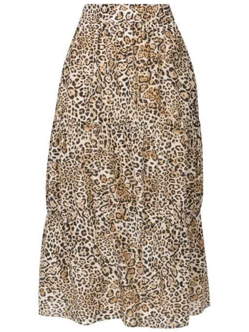 Leopard Frilled Skirt
