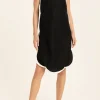 Linen Strapless Short Dress