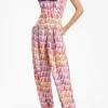 Lipstick Strapless Jumpsuit With Bow