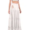 Marine Long Skirt With Seashell Embroidery