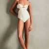 Matelasse Cut-Out Swimsuit