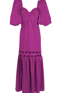 Moves Puff-Sleeved Long Dress