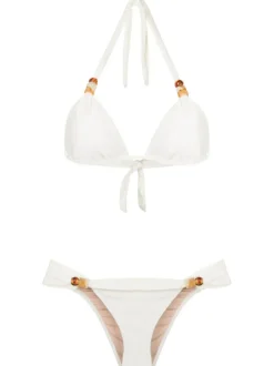 New Pois Solid Long Triangle Bikini