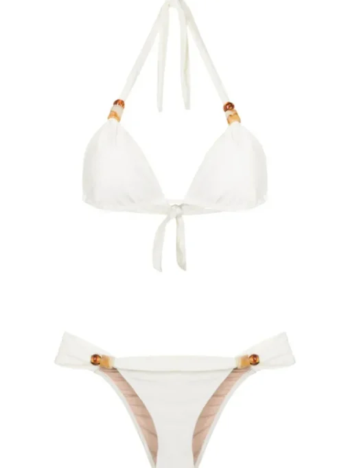New Pois Solid Long Triangle Bikini