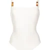 New Pois Solid Straps Swimsuit