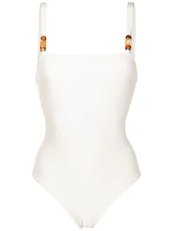 New Pois Solid Straps Swimsuit