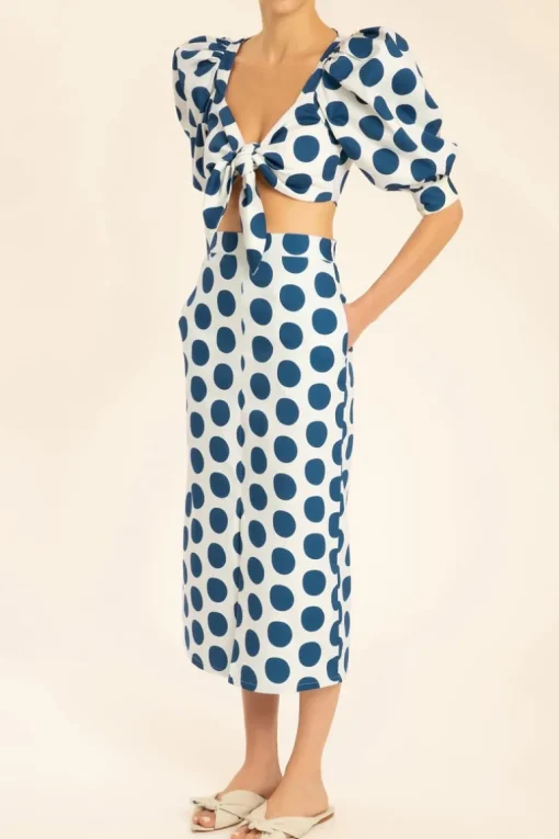 Pois Compose Midi Skirt