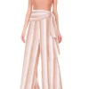 Porto Striped Wide Pants with Sash