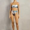 Postcard High-Leg Bandeau Bikini