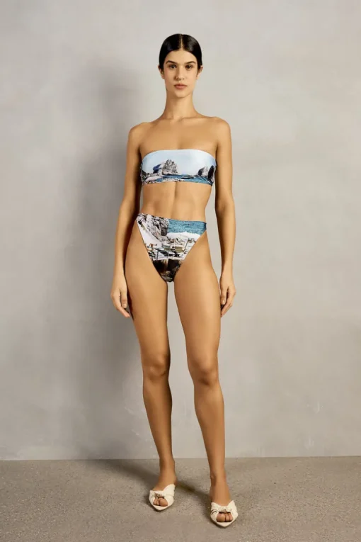 Postcard High-Leg Bandeau Bikini