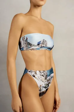 Postcard High-Leg Bandeau Bikini