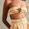 Riviera Striped Strapless Top