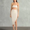 Solid AD Frilled Midi Skirt