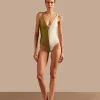 Solid AD Straps Bicolor Swimsuit