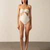 Solid Cut-Out Halterneck Swimsuit