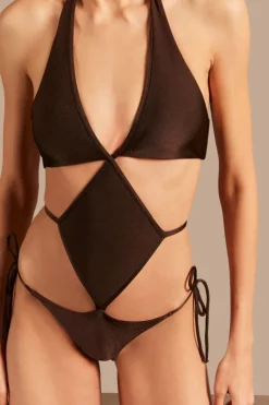 Solid Cut-Out Swimsuit