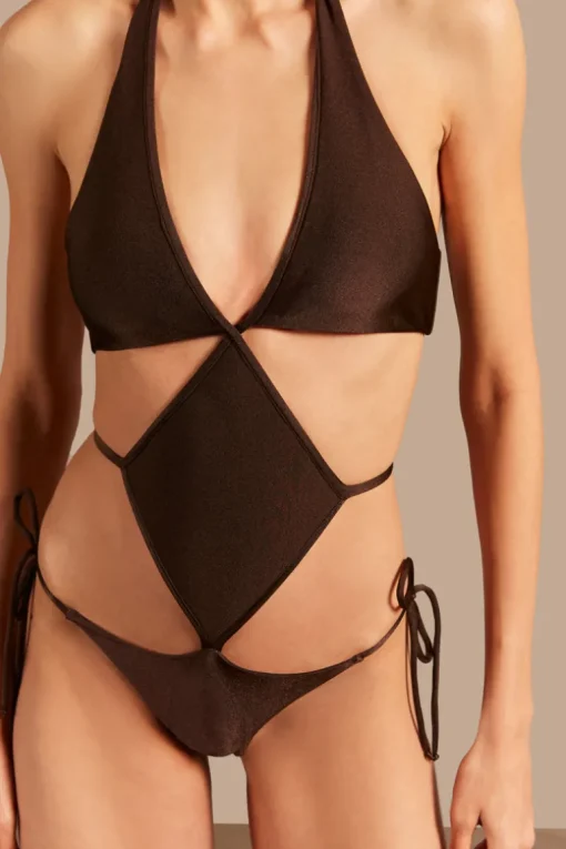 Solid Cut-Out Swimsuit