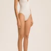 Solid Frilled Swimsuit