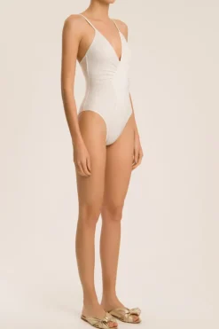 Solid Frilled Swimsuit