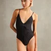 Solid Frilled Swimsuit