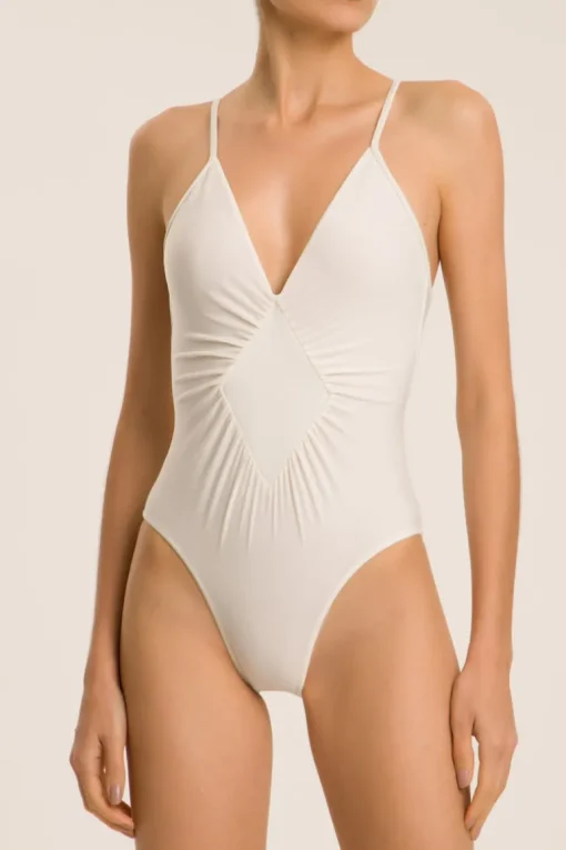 Solid Frilled Swimsuit