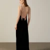 Solid Inamorata Bare-Back Long Dress