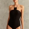 Solid Inamorata Halterneck Swimsuit